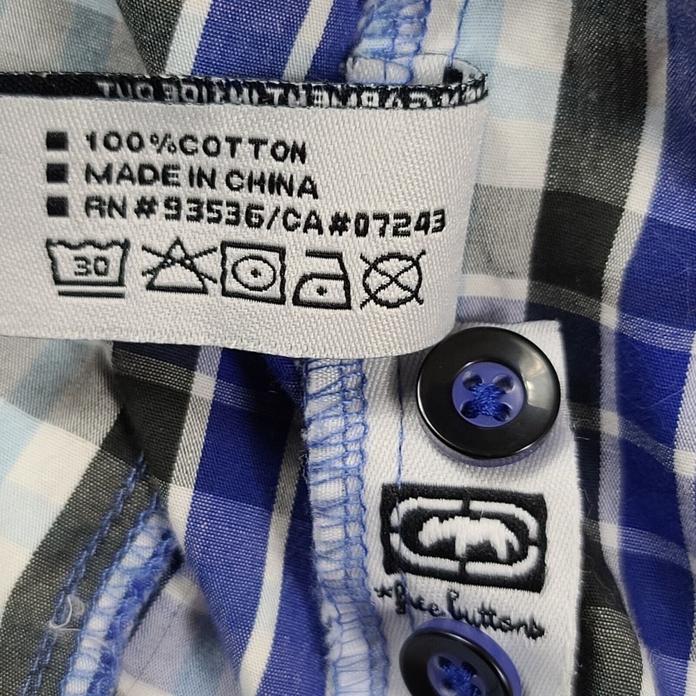 Ecko Unltd Plaid Button Down Shirt Long Sleeve Casual 3XL - Picture 8 of 14